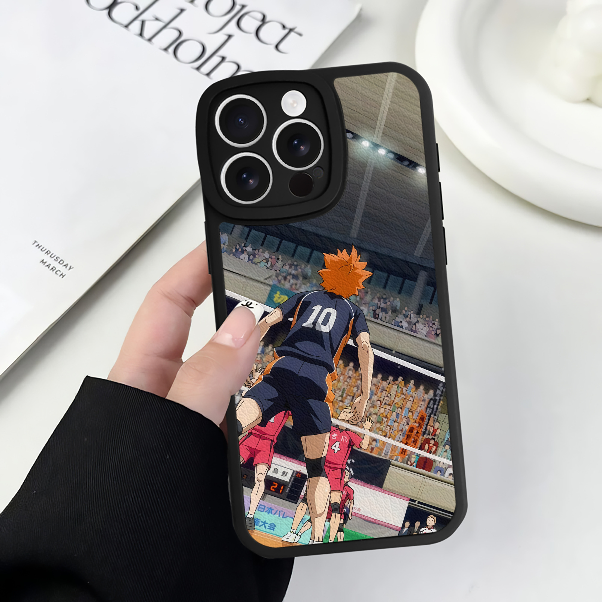 （画像用） ハイキュー!! Haikyu!! 【iPhone 16シリーズ対応】シリコンスマホケース（レザー調） 材質：シリコン
